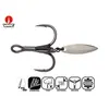 VMC 7548BD Bladed Flash Hybrid Treble Short Inline Hook - קרס משולש עם טיזר מתכת , 4 image