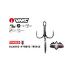VMC 7548BD Bladed Flash Hybrid Treble Short Inline Hook - קרס משולש עם טיזר מתכת , 3 image