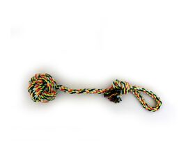 חבל דנטלי קטן קלוע עם כדור קלוע                                            32 ס"מ Small dental rope braided with a ball