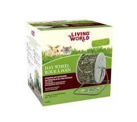 גלגל האכלה לחציר / אספסת למכרסמים - ליבינג וורלד / LIVING WORLD