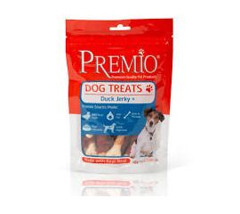 חטיף ג'רקי ברווז מועשר בסידן 100 גרם לכלבים פרמיו / PREMIO