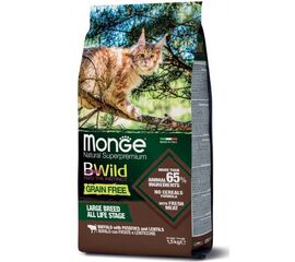 מזון יבש ביווילד כל הגילאים גזע גדול באפלו 10 ק"ג לחתולים - מונג' / MONGE