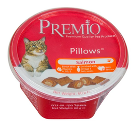 חטיף כריות לחתול סלמון 60 גרם פרמיו / PREMIO