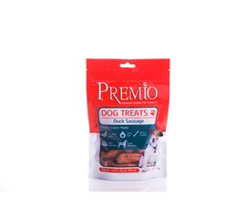 חטיף נקניקיות ברווז 100 גרם לכלבים פרמיו / PREMIO
