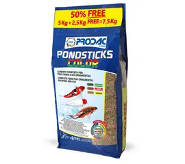 פרודק - מזון מקלונים (במבה) לדגי בריכות - 7.5 ק"ג