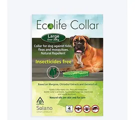 קולר טבעי לפרעושים וקרציות לכלבים גדולים – Ecolife Collar L