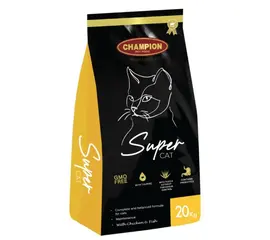 שק אוכל Champion Super Cat לחתולים – 20 ק"ג – מזון יבש איכותי