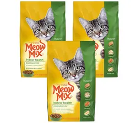 Meow Mix Indoor Choice אוכל לחתולים במבצע| 18.36 ק"ג (3×6.12) | מיואו מיקס אינדור
