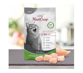 Platinum MeatCrisp עוף לחתולים 3 ק"ג – מזון יבש פריך עם 83% עוף טרי