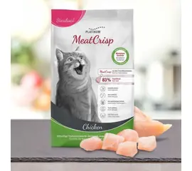 Platinum MeatCrisp Sterilised – מזון יבש עוף לחתולים מעוקרים 3 ק"ג
