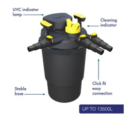פילטר לחץ לבריכת נוי Pressure-Flo 13500L עם מנורת UVC-24W