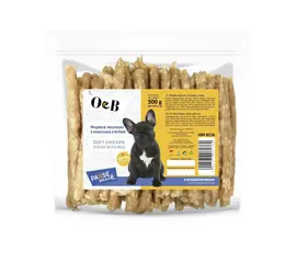 O&B חטיף עוף רך עם אורז 500 גרם לכלבים - אריזת חיסכון