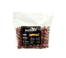 דליסנק חטיף ברווז עם עצמות ספירלה – 1 ק"ג לכלבים, אריזת חיסכון