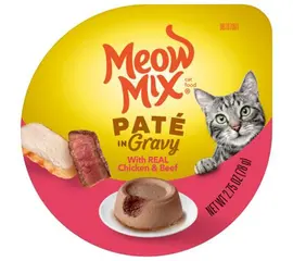 מעדן חתולים מיאו מיקס עוף ובקר פטה 78 ג לשימורים