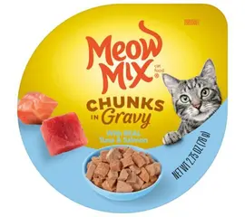 מעדן מיאו מיקס טונה וסלמון ברוטב 78 ג לשימורים לחתולים