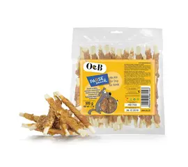 O&B חטיף מקלות עור עוף 500 גרם לכלבים - חבילה חסכונית