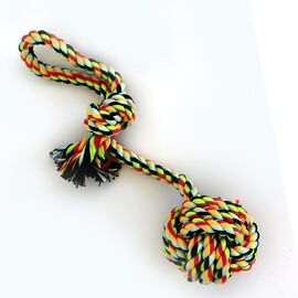 חבל דנטלי גדול קלוע עם כדור קלוע                                            40 ס"מ Large dental rope braided with a ball