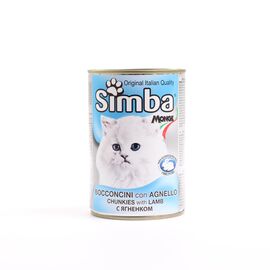 מזון לחתולים שימורי סימבה בשר כבש לחתול     415 גרם Simba Chunkies with Lamb