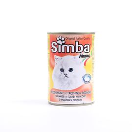 אוכל לחתולים שימורי סימבה הודו וכליות לחתול                                             415 גרם Simba Turkey &amp; Kidney Canned