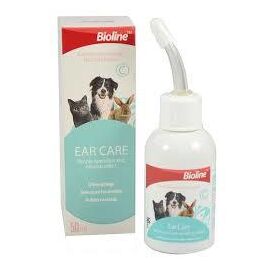 מנקה אוזניים טיפולי 50 מ"ל לכלבים, חתולים ומכרסמים - ביוליין / BIOLINE