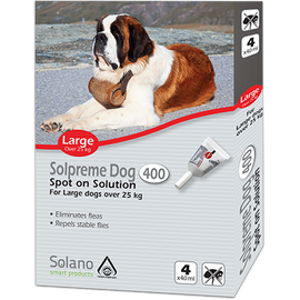 אמפולות סולפרם פרעושים לכלבים במשקל מעל 25 ק"ג סולאנו / SOLANO