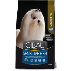 מזון יבש בוגרים גזע קטן דגים 2.5 ק"ג לכלבים - סיבאו / CIBAU