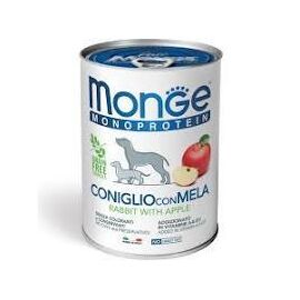 שימור מונופרוטאין ארנב ותפוח 400 גרם לכלבים - מונג' / MONGE