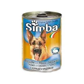 שימור נתחי עוף והודו 415 גרם לכלבים - סימבה / SIMBA