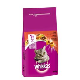 מזון יבש בוגרים בקר 14 ק"ג לחתולים ויסקס / WHISKAS
