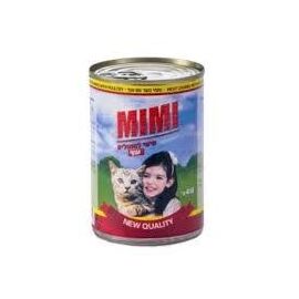 שימור נתחי בשר בקר 410 גרם לחתולים  - מימי / MIMI