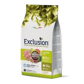 Exclusion נובל עוף לכלבים בוגרים מגזע קטן – 2 ק"ג, פורמולה מונו פרוטאין