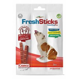 קראנצ'י fresh sticks - חטיף רך ללא דגנים לכלבים - בקר 30 גרם