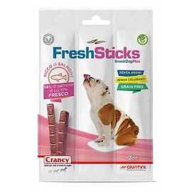 קראנצ'י fresh sticks - חטיף רך ללא דגנים לכלבים - סלמון 30 גרם