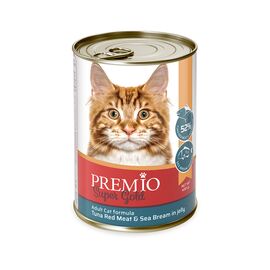 שימור פרמיו לחתול טונה בציפוי דג דניס בג'לי 400 גרם