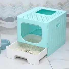 שירותים לחתולים עם מגירה ופתח עליון