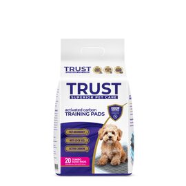 פדים לאימון גורים 20 י''ח עם פחם לכלבים טראסט | TRUST