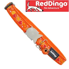 רד דינגו קולר לחתול כתום לבבות