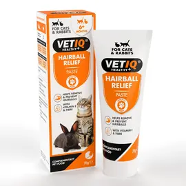 VetIQ ג'ל למניעת כדורי שיער לחתולים – 70 גרם שפופרת כתומה