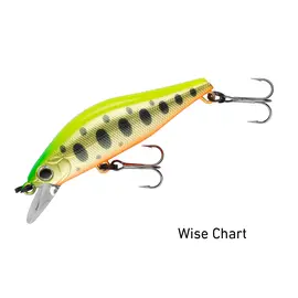 DAIWA TOURNAMENT WISE MINNOW 50HR 50MM 4G WISE CHART - דמוי 