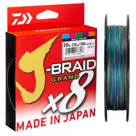 חוט -  P.E. #8 0.42MM (צבעוני)DAIWA J-BRAID GRAND 8 BRAID 500M MC 