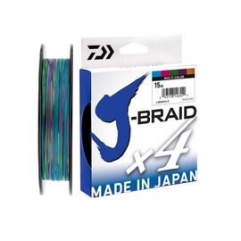 DAIWA J-BRAID 4 BRAID 300M MULTI COLOR P.E.#0.6 0.20MM - חוט 