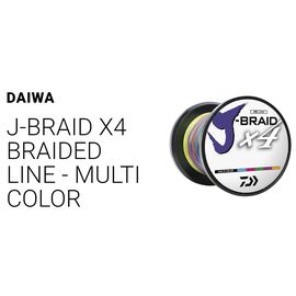 DAIWA J-BRAID 4 BRAID 1500M MULTI COLOR P.E. #5 0.33MM - חוט 