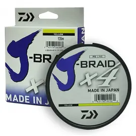 DAIWA J-BRAID 4 BRAID 135M YELLOW 0.07MM - חוט 