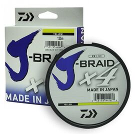 DAIWA J-BRAID 4 BRAID 270M YELLOW 0.07MM - חוט 