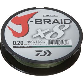 DAIWA J-BRAID 8 BRAID 150M (ירוק) DG P.E #1 0.13MM  - חוט 