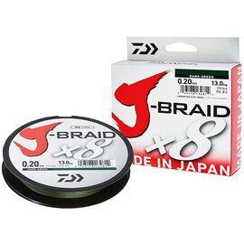 DAIWA J-BRAID 8 BRAID 300M (ירוק כהה) DG P.E. #0.6 0.06MM - חוט 
