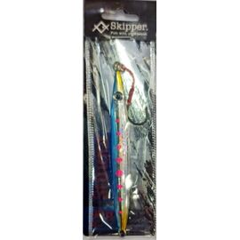 SKIPPER STINGER JIG 40G BLUE CHROME PINK DOT 003 
