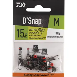 DAIWA SLIDING SNAP SWIVEL MEDIUM 