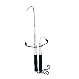 SKIPPER TELESCOPIC FISH GAF 60 CM  - גנץ' מתכת ידית אלומיניום טלסקופית 