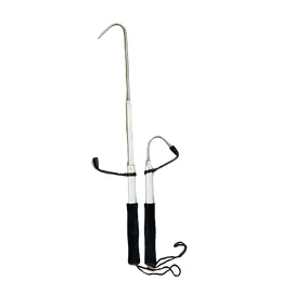 SKIPPER TELESCOPIC FISH GAF 60 CM  - גנץ' מתכת ידית אלומיניום טלסקופית 